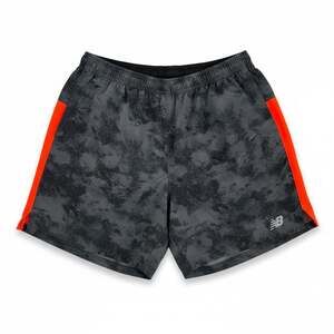 New Balance Men's Accelerate 5-Inch Printed Running Shorts in Grey Smoke Camo